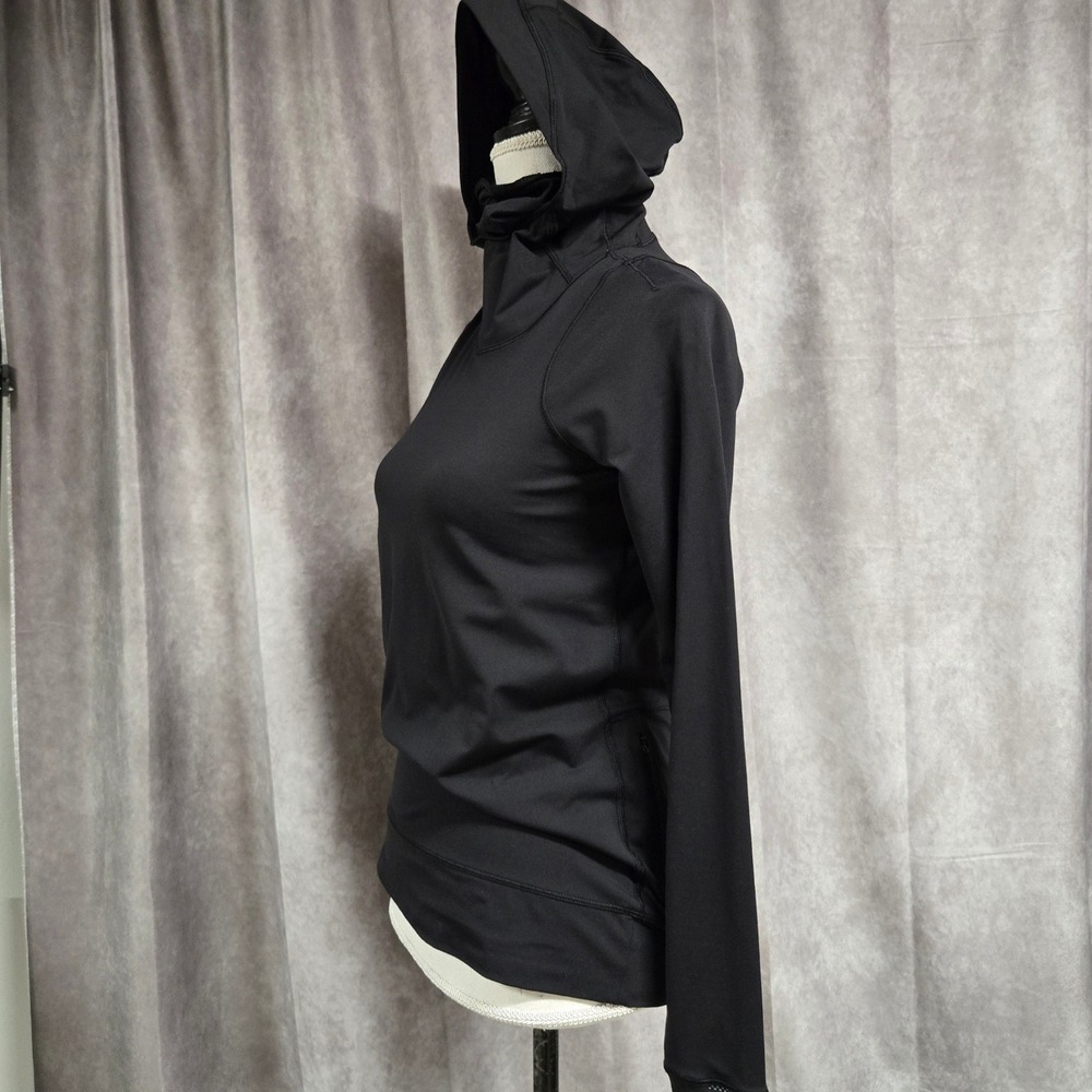 Lululemon Cadence Crusher Hoodie Built-in Face Mask Black Women's Size 4 - Picture 8 of 10
